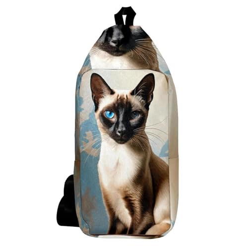 Sac à dos à bandoulière siamois multicolore compact et ergonomique
