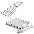 QuliMetal Stainless Steel Grill Warming Rack and SUS304 Flavorizer Bars for Weber Genesis II 400 Series Gas Grills