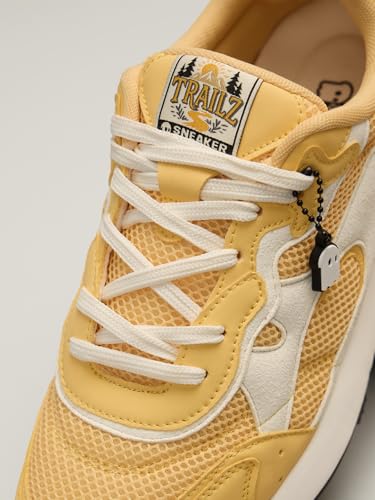 Image of The Souled Store Trailz: Men and Boys Low Top Sneakers Modern Retro Runner Breathable Mesh and Microfiber Suede Cushioned Insole Lugged Outsole Lace Up