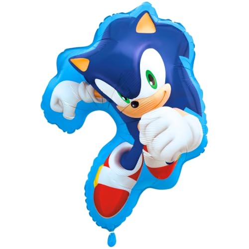 Sonic the Hedgedog-Shaped Giant Foil Balloon - (24) 1 Piece - Perfect Decorations for Birthdays and Themed Events