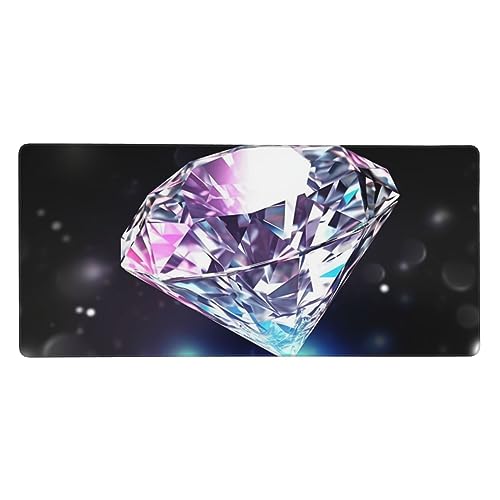 Tapis de souris de jeu imprimé losanges et grand tapis de bureau esthétique