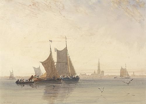 Impression d'art mural Matin d'Anvers David Cox poster vintage déco chambre 60x90