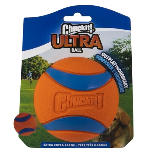 Image of Chuckit! Ultra Ball Dog Toy - Size XXL - for Dogs 100+ lbs - Made from Durable Rubber - Super Bouncy - Floats in Water - 4-inch Diameter - XXL (Pack of 12)