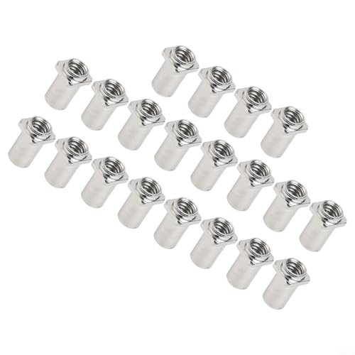 Jonikuper Lot de 20 vis et écrous de tambour en alliage d'aluminium pour caisse claire et kits de batterie, diamètre intérieur 5 mm/6 mm