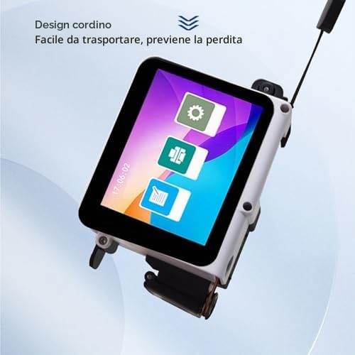 Stampante portatile a getto d'inchiostro da 12,7 mm per codici a barre, etichette con data e numero di lotto, supporto multilingue. Cartucce d'inchiostro non incluse.