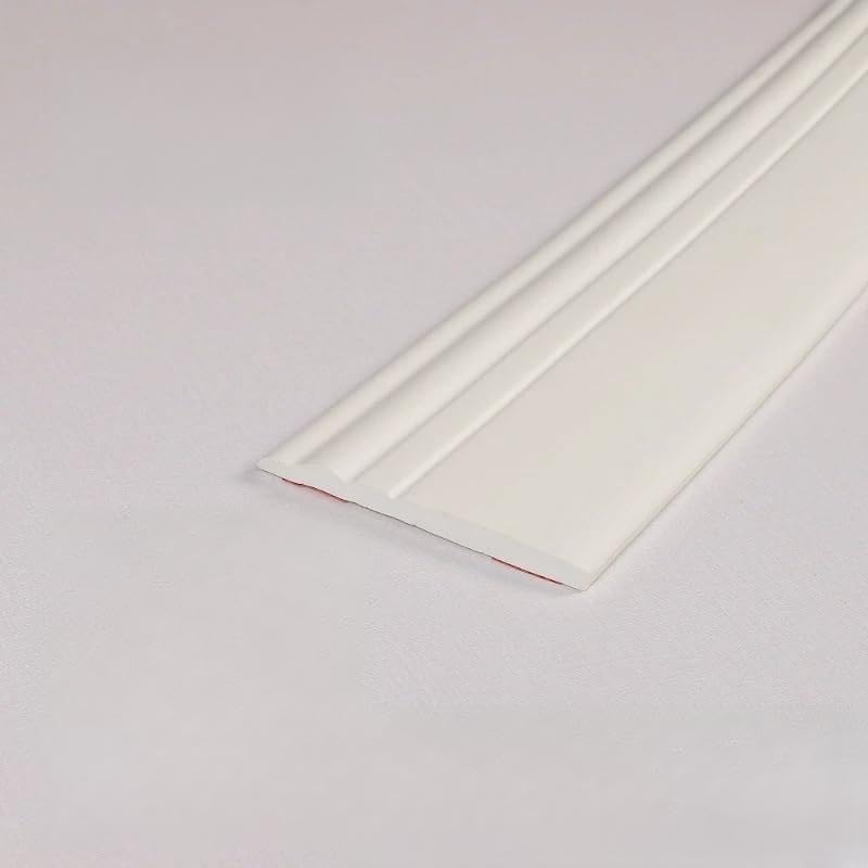 Wallpaper Borders, 12.5x500cm 3D Self Adhesive Foam Line Skirting Wall Edge Strip Waterproof Baseboard Corner Waist Line Sticker Wall Stickers Trim(125mm X 5m)