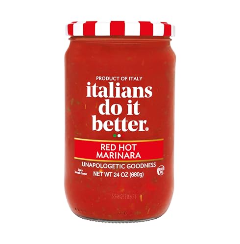 Italians Do It Better Red Hot Spicy Marinara Pasta Sauce - Authentic Italian Tomatoes with Basil,...