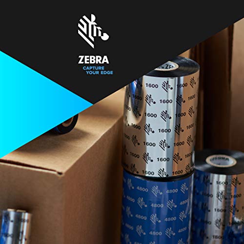 Zebra Premium Black Resin Ribbon For Thermal Transfer Desktop Printers, Fast, And Simple Replacement, 4.33 In Wide 242 Ft Long 0.5 In Core 6 Rolls 10031728Sp #TOP5