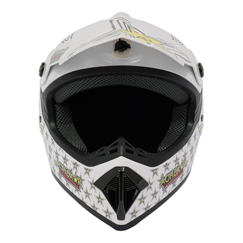Image of Youth Kids Offroad Gear Combo Helmet Gloves Goggles DOT Motocross Off-Road Racing ATV Dirt Bike Protector (#3, M)