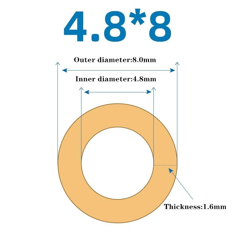 flexiable rubber Pump Tube High Chemical Resistance Tube Pipe Multi-size Tube Food Grade Tube drain elastic (Color : 4.8-8mm, Size : 100cm)