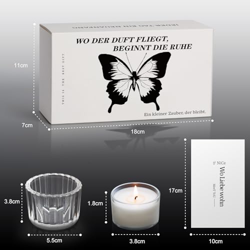 Geschenke für Frauen Duftkerzen Geschenkset (12 Stück) – Botschaft erscheint beim Abbrennen, Geburtstagsgeschenk für Frauen, Valentinstag Geschenke für Sie, Beste Freundin Geschenk