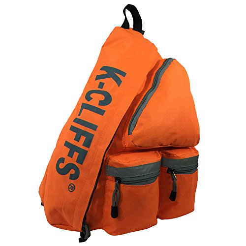 Image of K-Cliffs Heavy Duty Sling Backpack Water-Resistant Laptop Bookbag Body Bag Bright Color Safety Reflective Stipe
