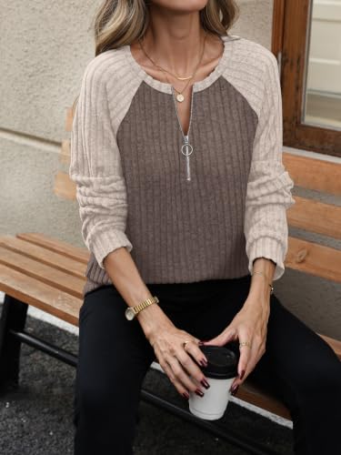  Womens Long Sleeve Quarter Zip Tops - image 3