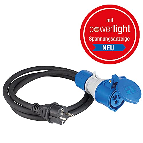 Coupleur CEE 3 pôles avec indicateur et câble adaptateur CEE camping 1.5m