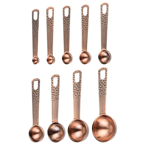 Set de 19 Vasos y Cucharas Medidoras Cobreadas para Cocina miniatura 5