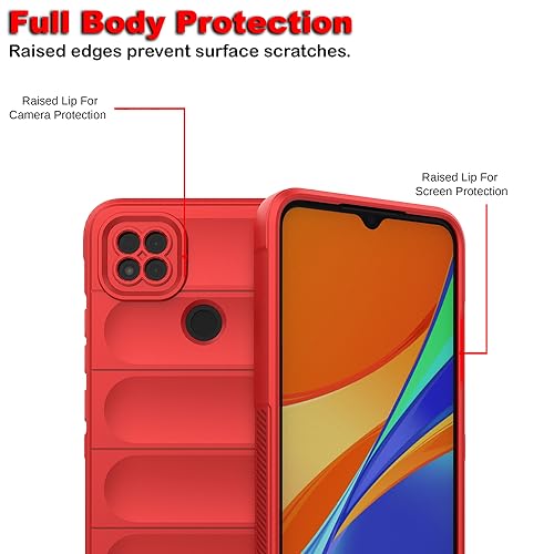 Image of amazon basics Basic Case for Mi Redmi 9 4G (Silicone Red)