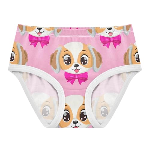 Toddler Underwear Custom 2t Cotton Cute Panties Girl Cartoon Underpants Briefs Cute Cartoon Puppies Pink