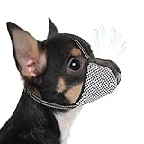 犬用マズル 犬用 口輪 通気性 マジックテープ 無駄吠え防止グッズ 拾い食い 家具破壊 防止 サイズ調整可能 しつけ口輪 犬の口を保護する 着脱しやすい 外出便利 小型犬 中型犬 大型犬用 (XS)