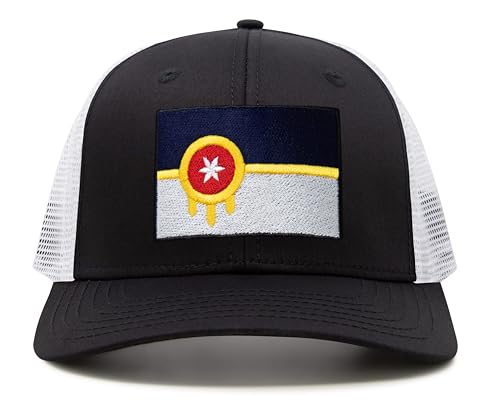 Image of International Tie City Hat for Men and Women, Adjustable Snapback Trucker Baseball Cap with Embroidered Patch
