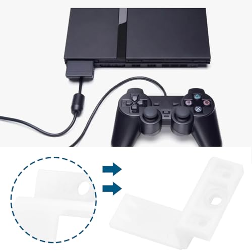 Image of 2 Pcs Laser Gear Arm Repair Parts Compatible with PS2 Fat Fat Consoles SCPH-30001 30001R and 39001 with Screws White