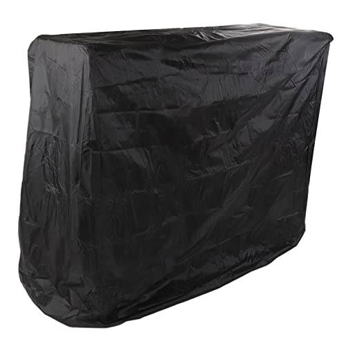Annadue Housse Anti-poussière pour Table de -Pong, Revêtement argenté Imperméable avec Cordon de Serrage, Housse de Cour Extérieure de 190 Cm pour Table de -Pong (Black)
