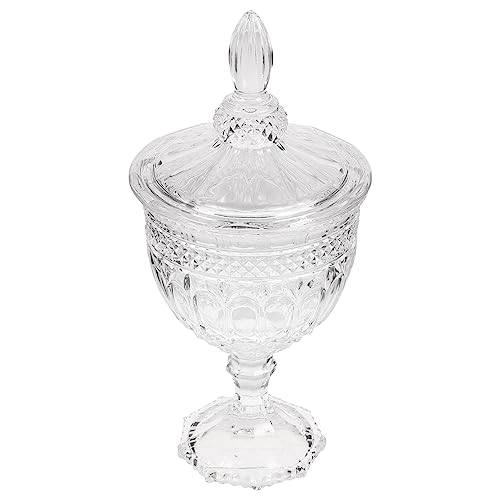 Hemoton Crystal Clear Candy Jar with Lid Glass Apothecary Jars Containers Decorative Candy Beads Cookies Cotton Cereal Storage Holder for Bathroom Kitchen Living Room - Cosy Home Interiors Hemoton Crystal Clear Candy Jar with Lid Glass Apothecary Jars Containers Decorative Candy Beads Cookies Cotton Cereal Storage Holder for Bathroom Kitchen Living Room