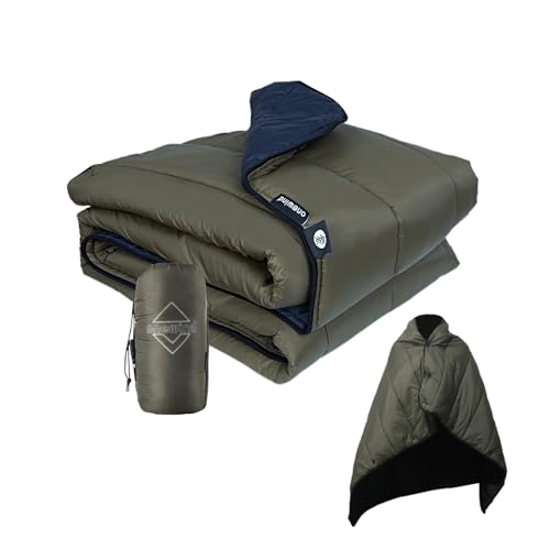 onewind Camping Blanket, Recycled Nylon Fabric Dupont Sorona Fillings, Warm, Puffy, Breathable, Windproof, Packable, Lightweight Camping Quilt for Outdoor Hiking Backpacking Travel Beach Od 