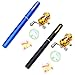 BEAHING Pen Fishing Rod, 8.3 inch Mini Fishing Rod, 5-Sections Telescopic Pocket Fishing Pole with Spinning Reel, Portable Fishing Rod for Travel Saltwater Black