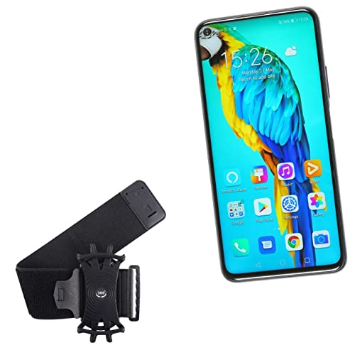 BoxWave Holster Compatible with Honor 20 Pro - ActiveStretch Sport Armband, Adjustable Armband for Workout and Running - Jet Black
