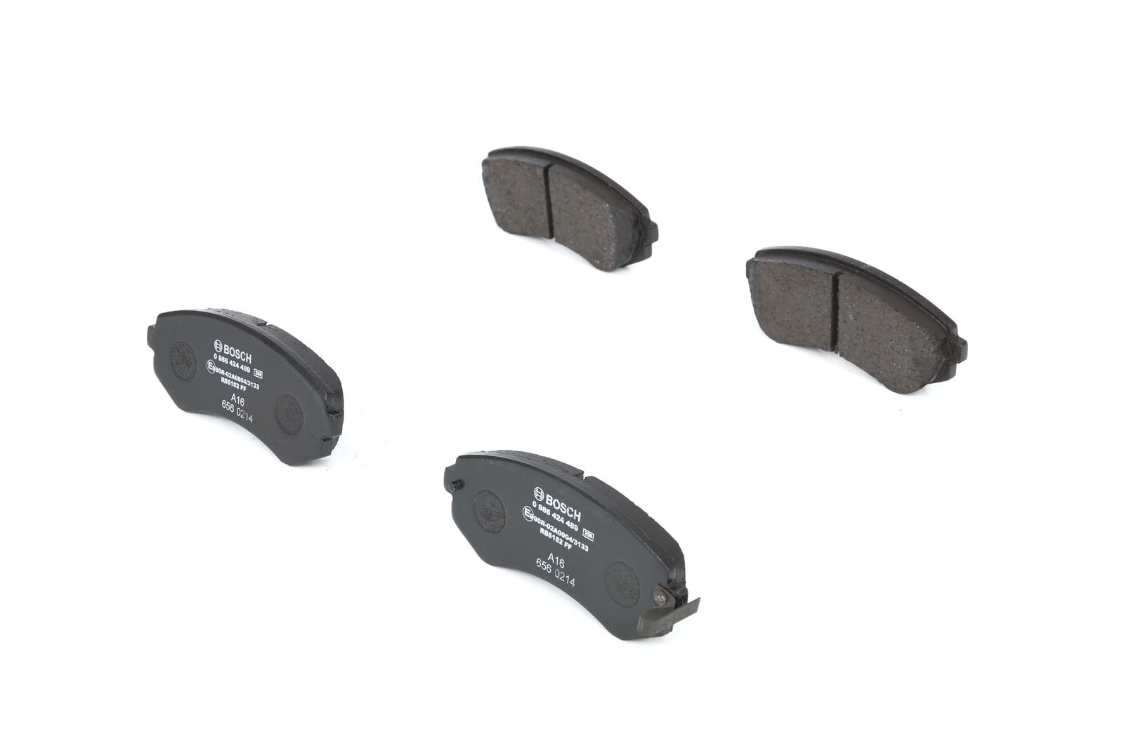 Bosch BP256 - Brake Pads Car Rear Axle - Bosch Quality - Reduced Noise and Dust - ECE-R90 Certified - Copper-Free - 1 Set of 4 Pads