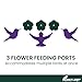 Perky-Pet 217 Window Mount Plastic Hummingbird Feeder with Perches - 8 oz Outdoor Garden Décor Hummingbird Feeder, iridescent color