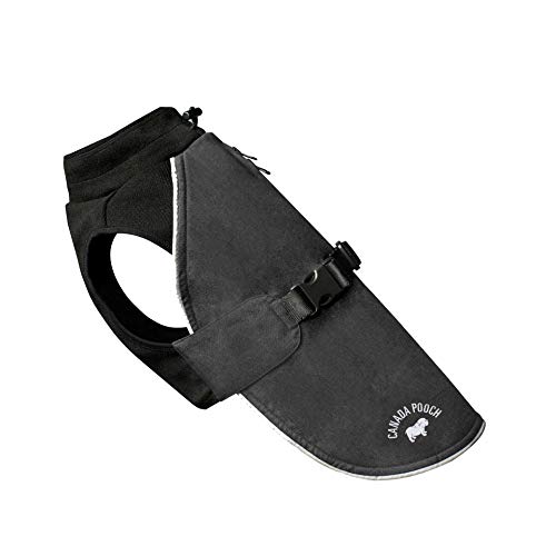 Canada Pooch Hundemantel, Expedition Coat, Expeditionsmantel, wasserabweisendes Obermaterial, weiches Fleecefutter, Grau, Größe 10