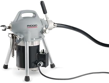 RIDGID 58980 K-50-6 Sectional Drain Cleaning Machine for 3/4" to 4" Drain Lines, with A-30 Cable Kit and A-17-A Adapter, 115V