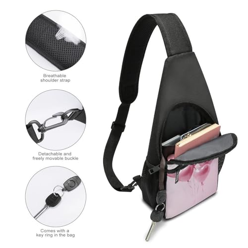 Mochila tipo Sling Bag blanca para hombre y mujer miniatura 4