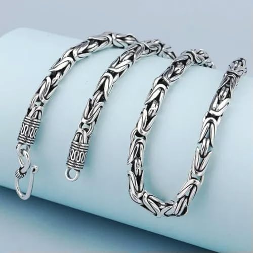 Chaîne en argent S925 pour femme : l'élégance du collier byzantin 4mm