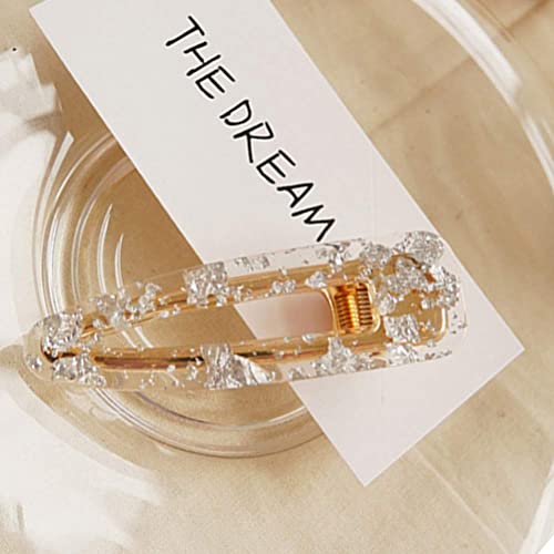 4 peças novidade com franja transparente grampos de cabelo lindos clipes franja (Estilo Aleatório)