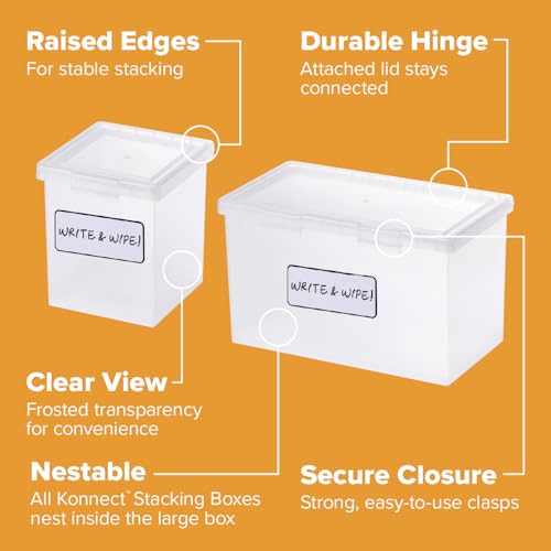 Boîtes gigognes transparentes Bostitch Konnect pour ranger le bureau