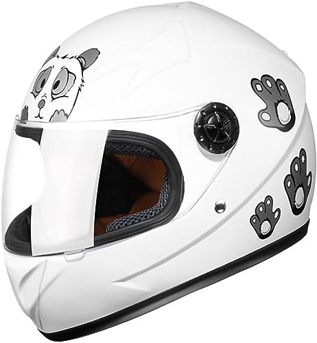 Casque de moto integral pour enfants securise de 2 a 10 ans avec visiere protectrice anti-vent