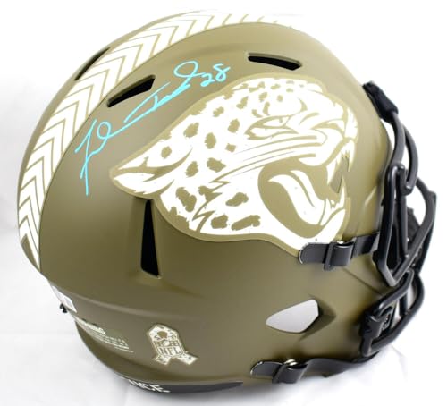 Fred Taylor Autographed Jaguars F/S STS Speed Helmet - Beckett W Hologram Teal