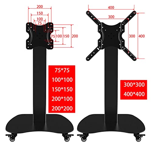 Soporte móvil para TV 32-45 pulgadas, altura ajustable con ruedas miniatura 3
