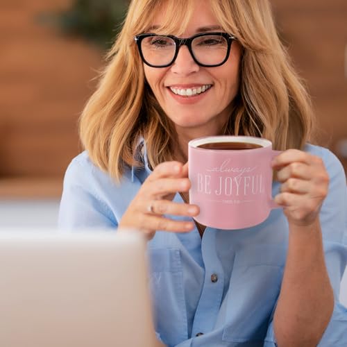 Image of Christian Art Gifts Always be Joyful Ceramic Coffee & Tea Mug for Women