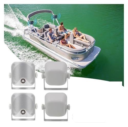 }piA 4PCS Bluetooth StJ[gXs[J[ 240W h}Xs[J[ p[X|[cp(White)