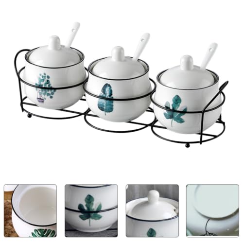 Tarros de cerámica elegantes para condimentos con un diseño sofisticado 8