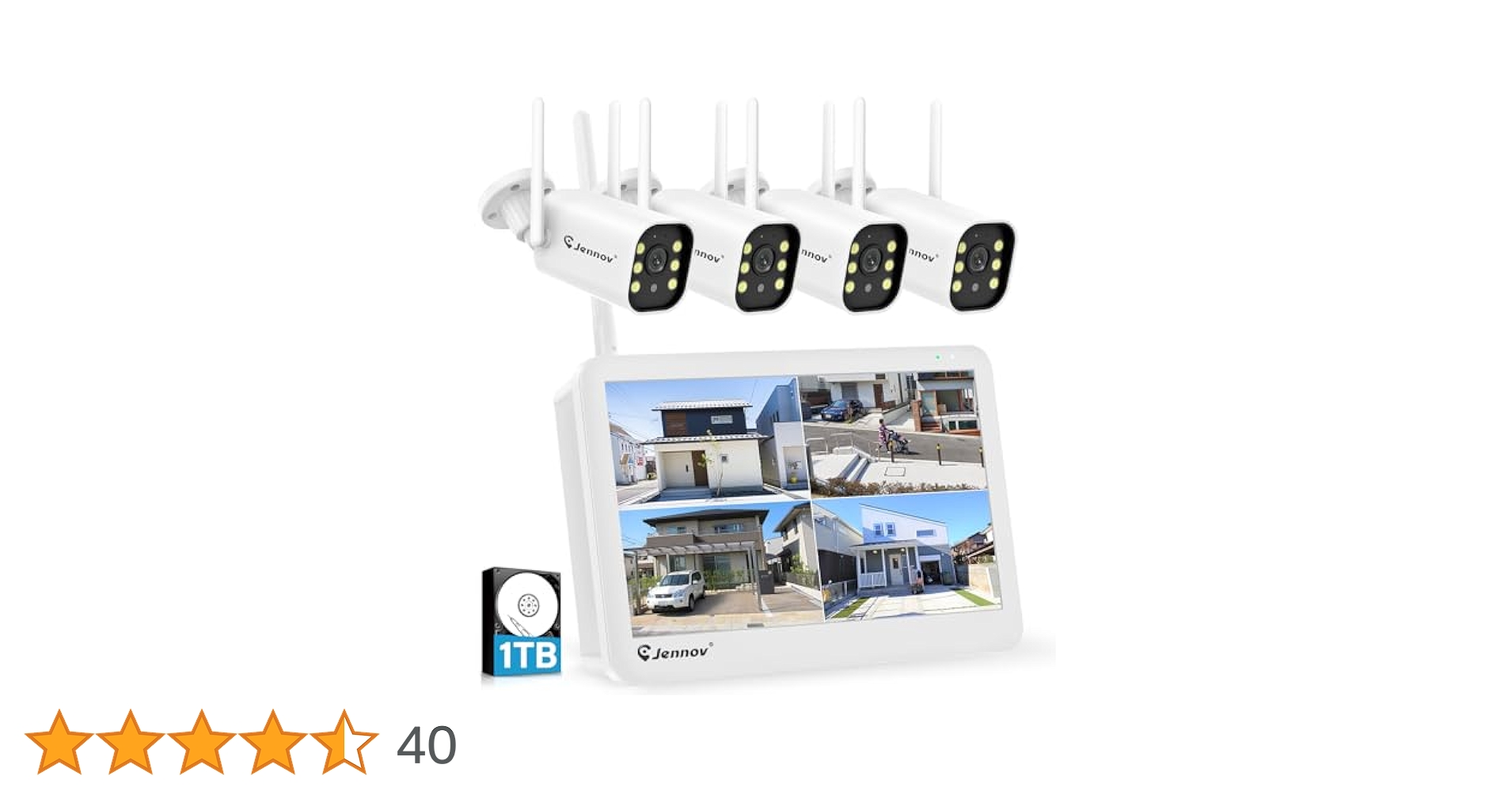 Amazon.co.jp: Jennov 防犯カメラ 屋外 IP66防水防塵 500万画素