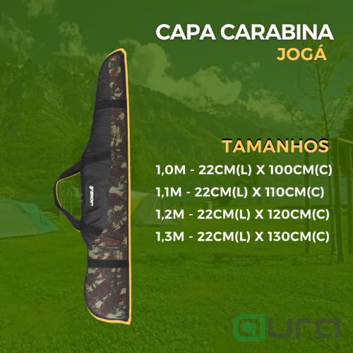 Capa Bolsa protetora camuflada com zíper para carabina espingarda Jogá 1,30m