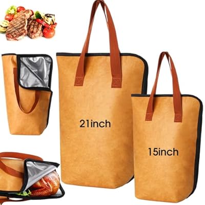 Honeydak 2 Pcs BBQ Blanket for Resting Meat 21in &15in Insulated Meat Resting Bag with 5-layer Thermal Lock Moisture Retention and Tender BBQ for Briskets, Pork Shoulders, Steaks Turkey