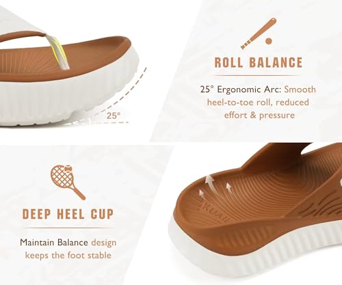 Image of KuaiLu Recovery Flip Flops for Women Sport Thong Sandals
