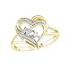 Verstellbare Ringe Damen Silber Zirkon herzförmiger Buchstabe Farbe Liebe Ring Trennringe