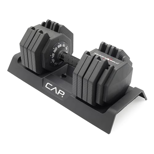 Image of CAP ADJUSTABELL Adjustable Dumbbell Weights - Singles & Pairs | 12.5 lb, 25 lb & 55 lb | Multiple Handle Options