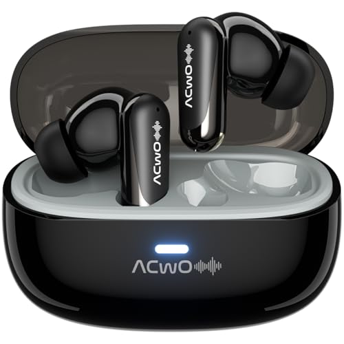 Image of ACwO DwOTS 757 Bass Boom X Drivers | ANC 32dB | AI-ENC 4-Mic | 3 EQ Modes | 40ms Low Latency | 40H Playtime | Quick Boost 10min=120min | Auto Connect | BT v5.4 | IPX5 Resistant (Jet Black)